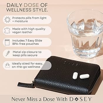 Amazon.com: Dosey Wellness Wallet Travel Pill Organizer & Easy Amazon.com: Dosey Wellness Wallet Travel Pill Organizer & Easy